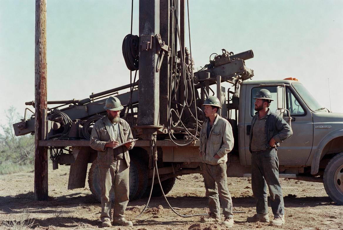 Superior Pro Drilling crew on a residential well site